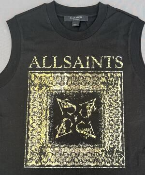 AllSaints Women's Leana Imogen Black Tank XS Extra Small
